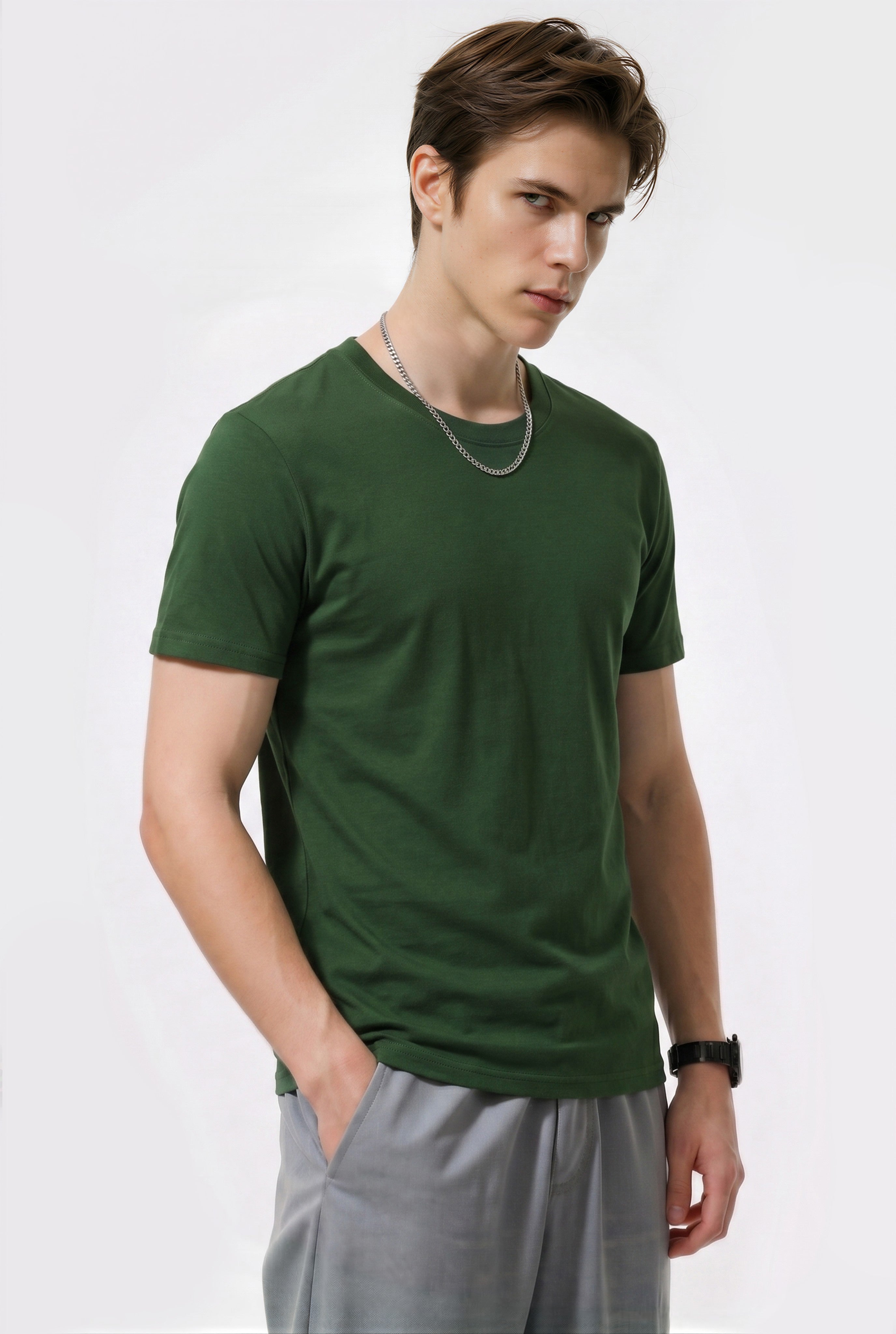 Umakeo 200g full cotton t-shirt for men/women Various color