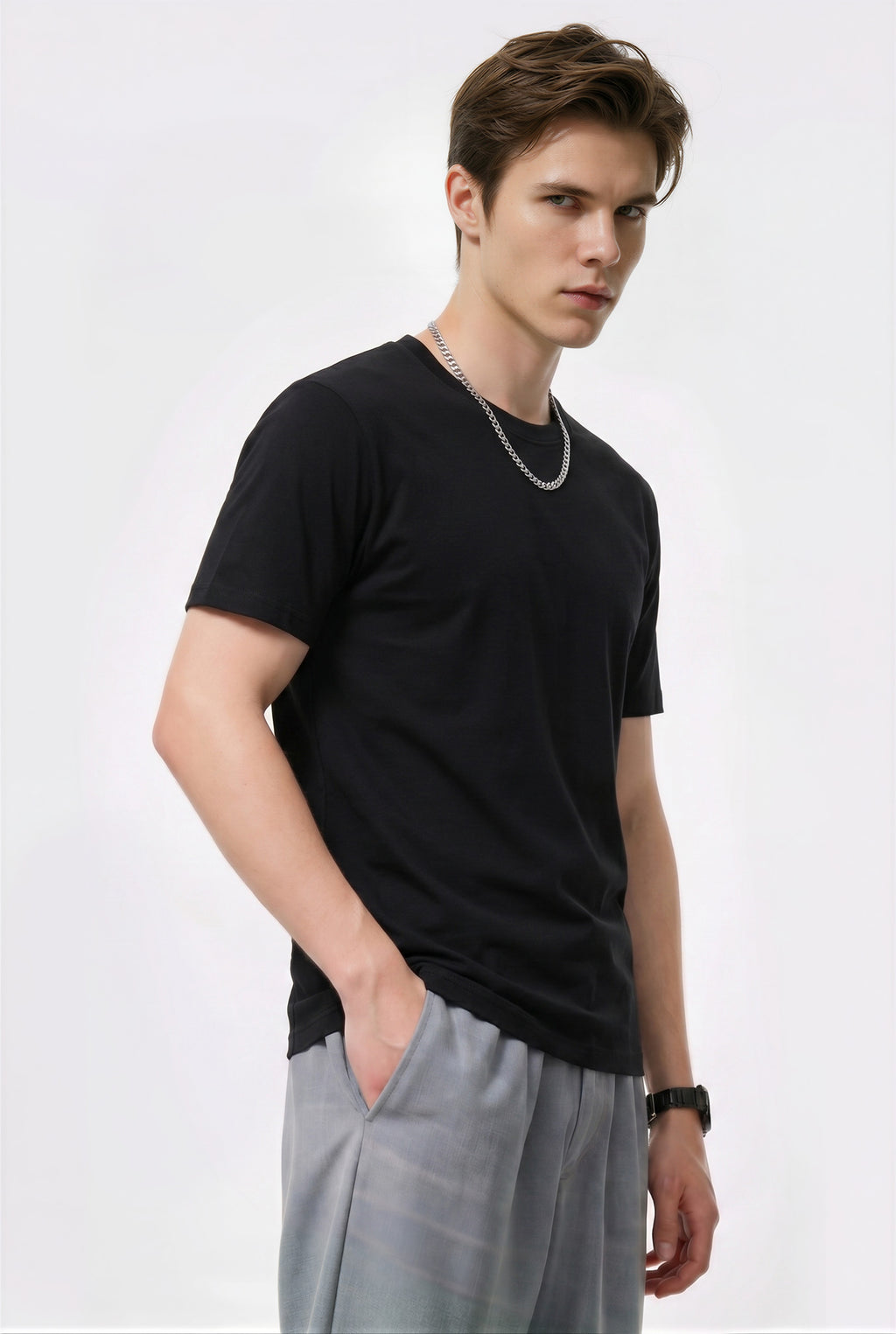 Umakeo 180g full cotton T-shirt  for men