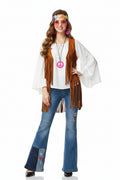 Umakeo hippie costume for women Kahaki 60s 70s