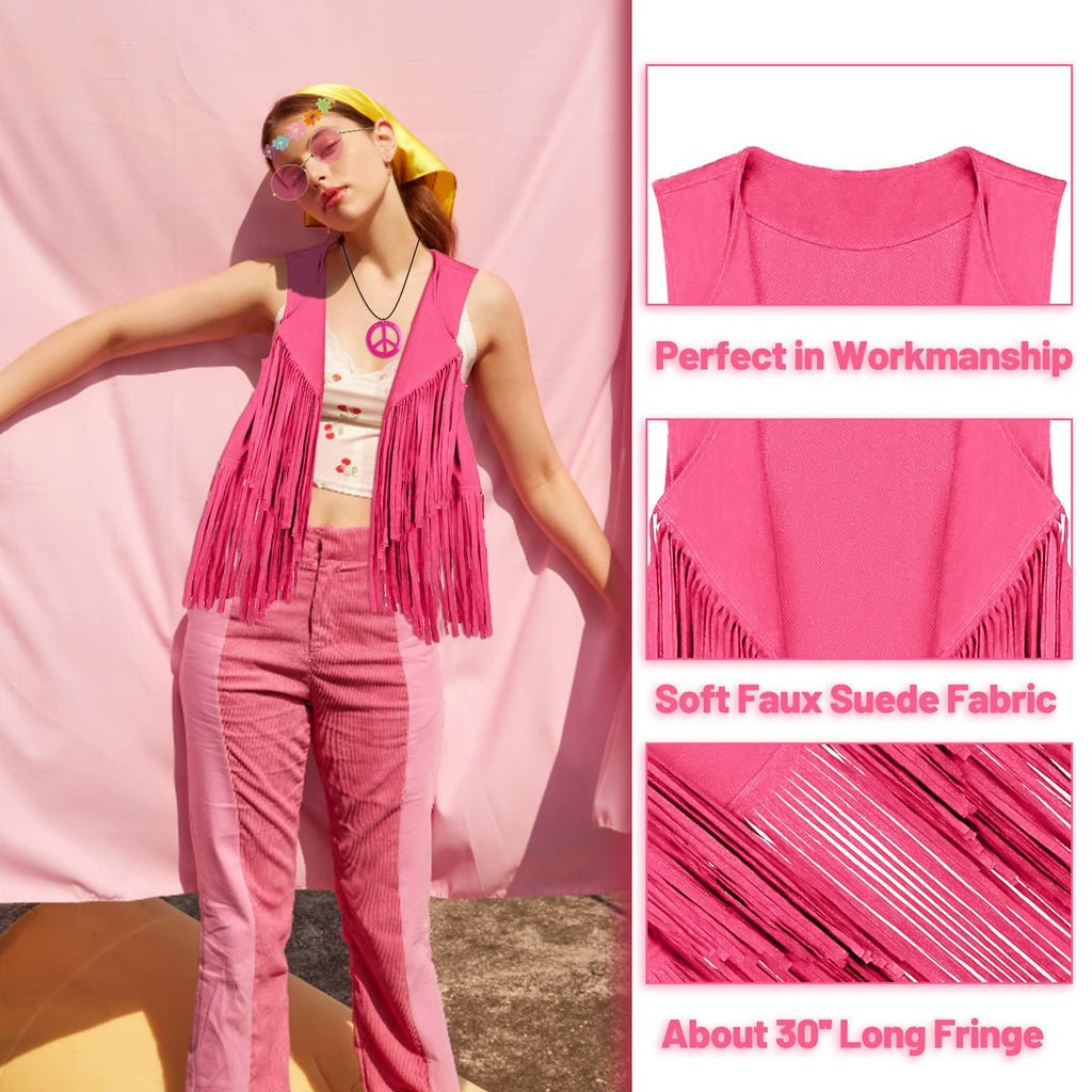 Umakeo 60s 70s hippie costume for women